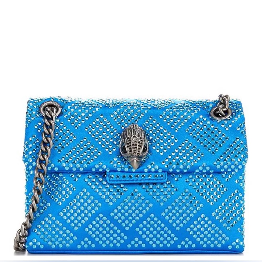 Kurt Geiger London Kensington Mini Blue Embellished Crossbody Bag